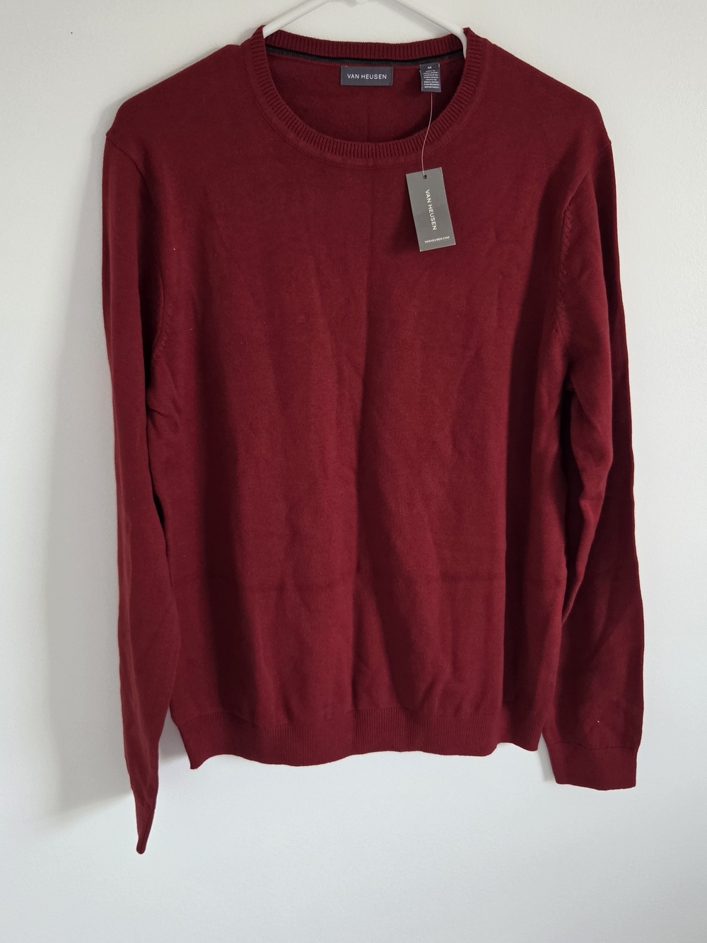 Van Heusen Men’s Crewneck Sweater - Deep Wine Red